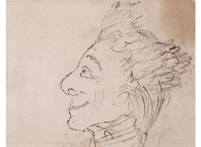 Goya - Weiss. Caricatura masculina. Madrid, 1821-24. Museo Lázaro Galdiano