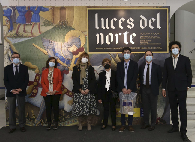 Inauguración Luces del Norte: Andrés Úbeda, Ana Santos, Silvia Docampo, Cecilia Capilla, Ignacio Docampo, José Luis Colomer y Samuel Gras