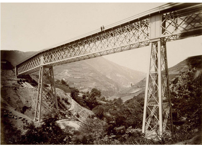 Inauguración de la línea de Asturias de Paul Sauvanaud, 1884. BNE, 17/60