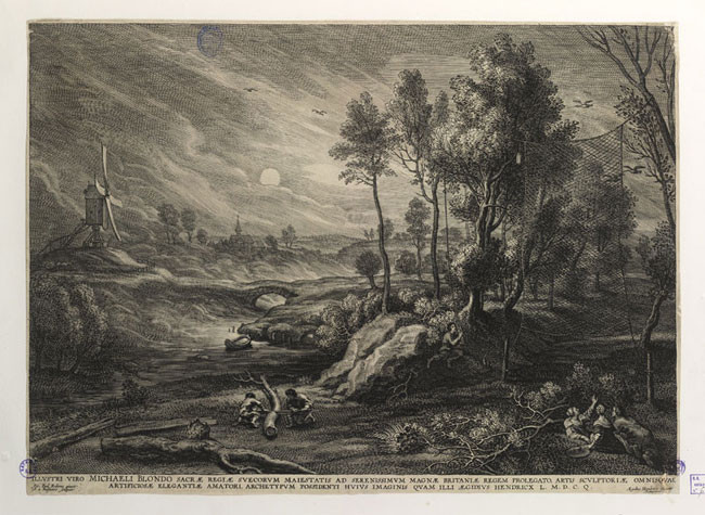 Serie de pequeños paisajes de Rubens de Schelte Adams Bolswert, entre 1635 y 1700?. BNE, ER/2365