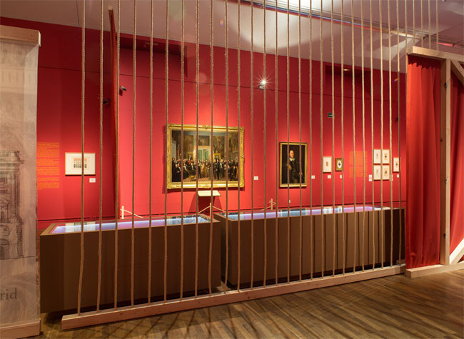 Imagen del montaje de la exposición. Biblioteca Nacional de España