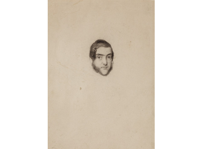 Ramón Mesonero Romanos. Rosario Weiss. Madrid, ca. 1842. Lápiz negro sobre papel. Museo Lázaro Galdiano. Inv. 8024