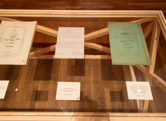 Imagen del montaje de la exposición. Biblioteca Nacional de España