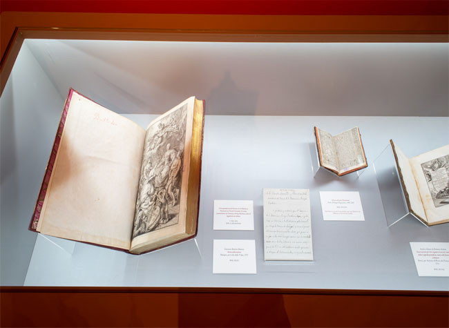 Imagen del montaje de la exposición. Biblioteca Nacional de España