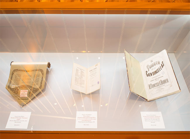 Imagen del montaje de la exposición. Biblioteca Nacional de España