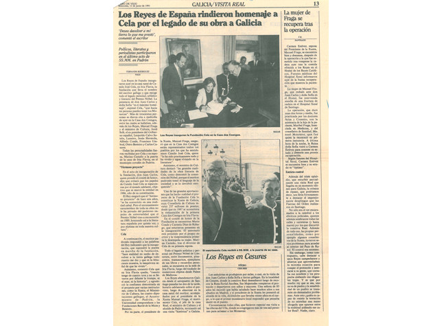 (1991) Noticia del 12 de junio de 1991 sobre la inauguración de la Fundación CJC