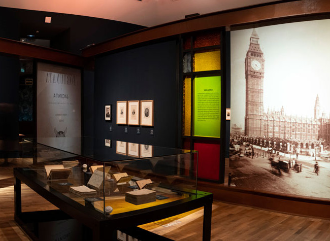 Montaje de la exposición Benito Pérez Galdós. La verdad humana