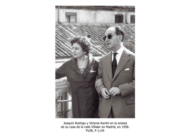 Fotografia cedida por cortesía de la Fundación Victoria y Joaquín Rodrigo
