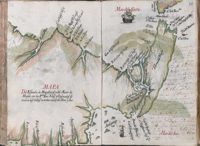 Mapas de las costas de América en el mar del Sur (MSS/2957 )