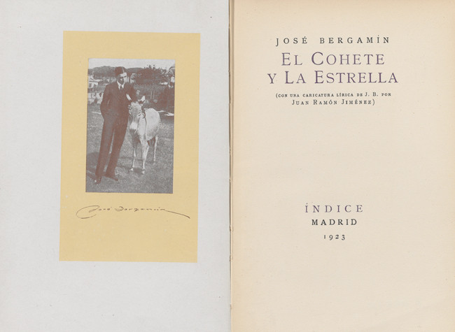 José Bergamín, El cohete y la estrella, Madrid, Índice, 1923