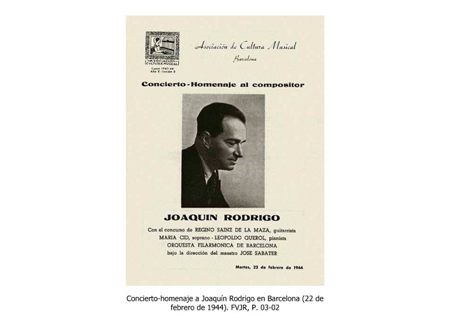 Fotografia cedida por cortesía de la Fundación Victoria y Joaquín Rodrigo