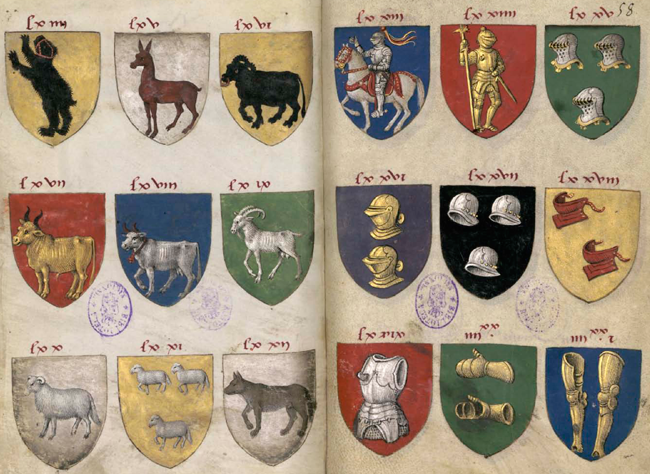 Armorial de Federico I de Aragón, Rey de Nápoles (1496-1501), s.XVI. Signatura Mss/1467