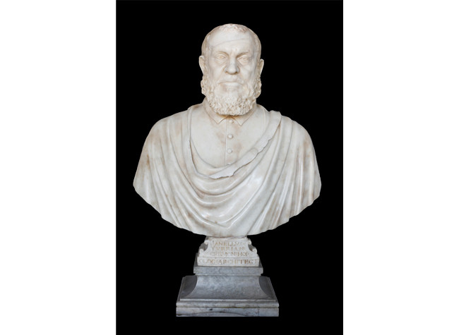 Busto de Juanelo Turriano; Pompeo y Leone Leoni, ca. 1565-1570. Mármol de Carrara. Museo de Santa Cruz (Toledo)