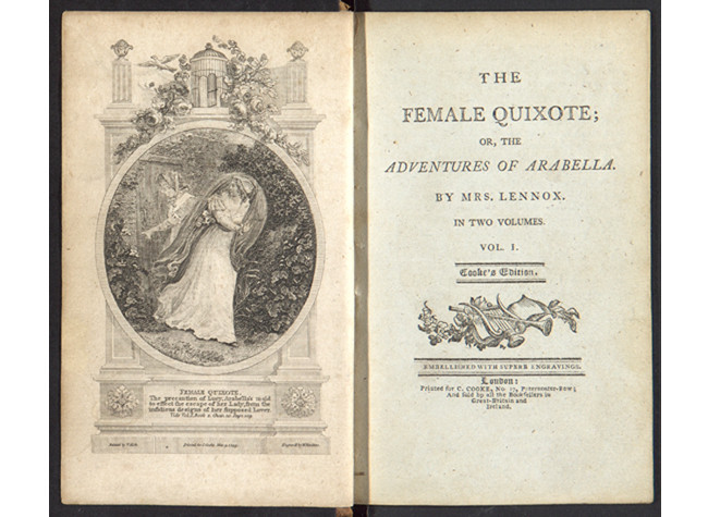 The female Quixote or the adventures of Arabella, Lennox Charlotte (1799). BNE CERV/3367/V.2