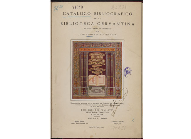 Histoire de ladmirable Don Quichotte de la Manche.  CERV.SEDÓ/1382