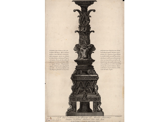 Candelabro antico di Marmo, che si vede nel Museo dell Autore, 1778 (INVENT/19315)