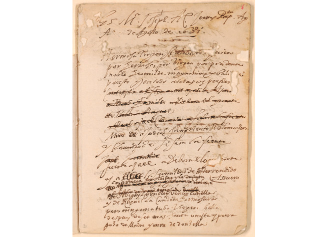 Lope de Vega (1562-1635). Obras de Lope de Vega: Códice Daza. 1631-1634. Manuscrito, 253 folios / 436 + 96 p., 210 × 160 mm. Madrid, Biblioteca Nacional de España, RES/284