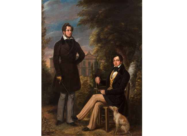 Valentín Carderera y Solano (1796-1880). Doble retrato del duque de Villahermosa y del conde de Sinarcas. ¿Hacia 1850? Óleo sobre lienzo, 102 × 75 cm. Madrid, colección José Antonio de Urbina.