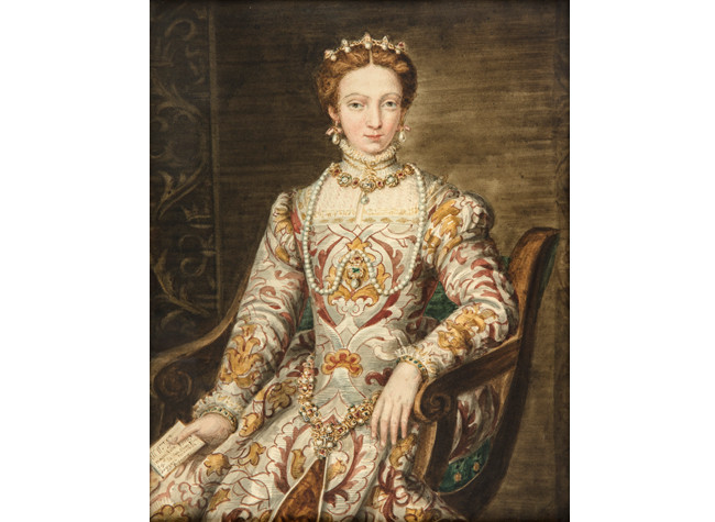 Valentín Carderera y Solano (1796-1880). Isabel Gonzaga, marquesa de Pescara. ¿1822-1831? Lápiz grafito, pluma y aguadas de color sobre papel, 280 × 220 mm. Madrid, colección María Pilar Carderera.