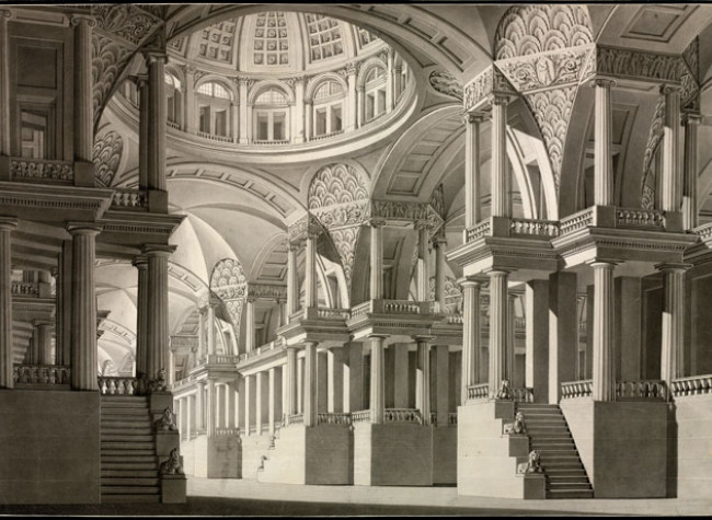Perspectiva de un interior suntuoso (ca. 1815)