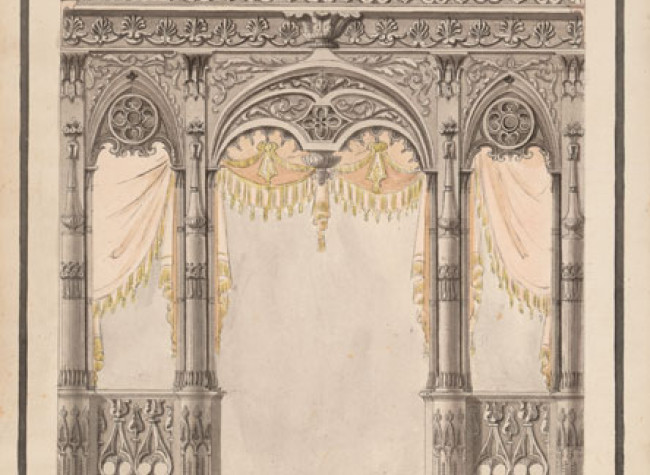 Interior neogótico (ca. 1830)