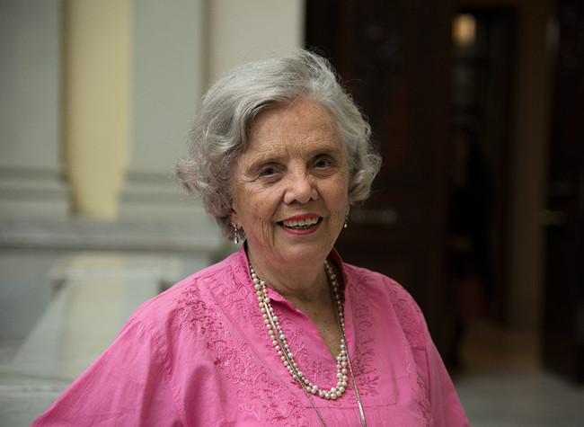 Elena Poniatowska, Premio Cervantes 2013, en la Biblioteca Nacional de España 21/04/2014