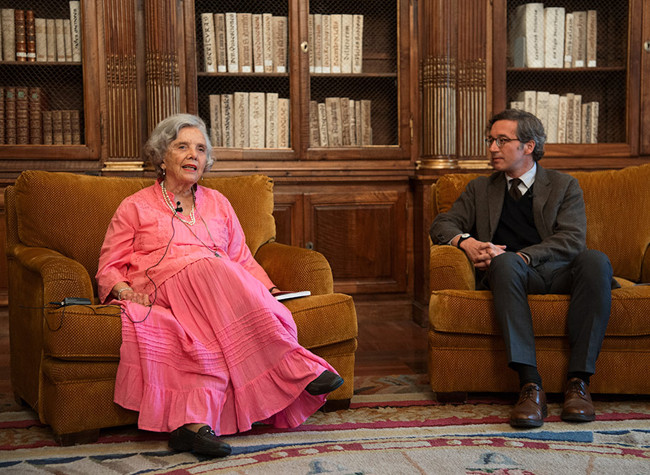 Elena Poniatowska, Premio Cervantes 2013, en la Biblioteca Nacional de España 21/04/2014