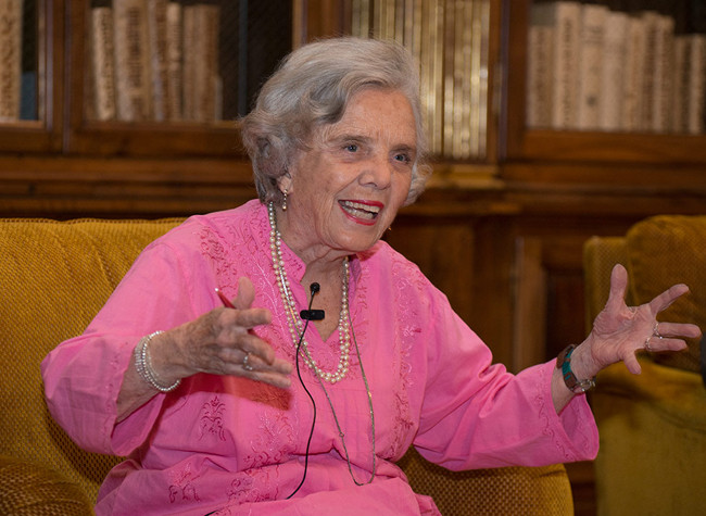 Elena Poniatowska, Premio Cervantes 2013, en la Biblioteca Nacional de España 21/04/2014