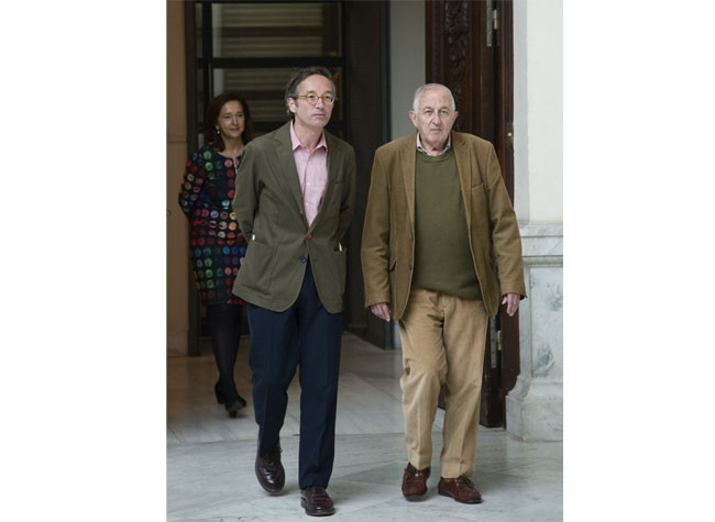Juan Goytisolo, Premio Cervantes 2014, en la Biblioteca Nacional de España