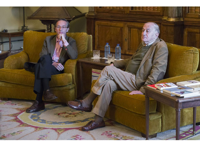 Juan Goytisolo, Premio Cervantes 2014, en la Biblioteca Nacional de España