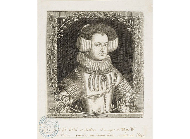 Juan Noort, Retrato de Isabel de Borbón. BNE IH/4504/10