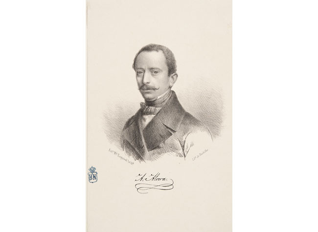 Retrato de Antonio Alverá Delgrás de Antonio María Esquivel, 1848. BNE, IH/385