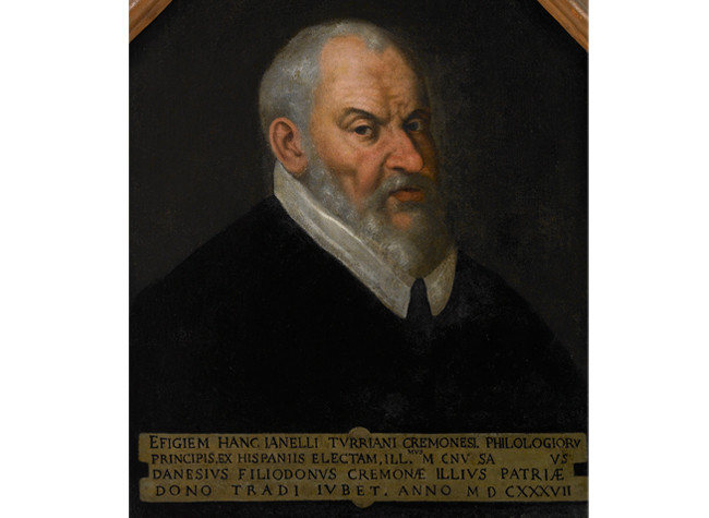 Retrato de Juanelo Turriano; Anónimo español, último cuarto del s. XVI. Óleo sobre lienzo. Museo Civico «Ala Ponzone» (Cremona), Rub. A. 440