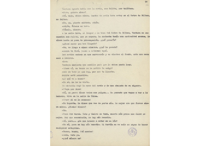 Camilo José Cela, La colmena (Buenos Aires, 1945/46). Versión que presentó Cela a la censura