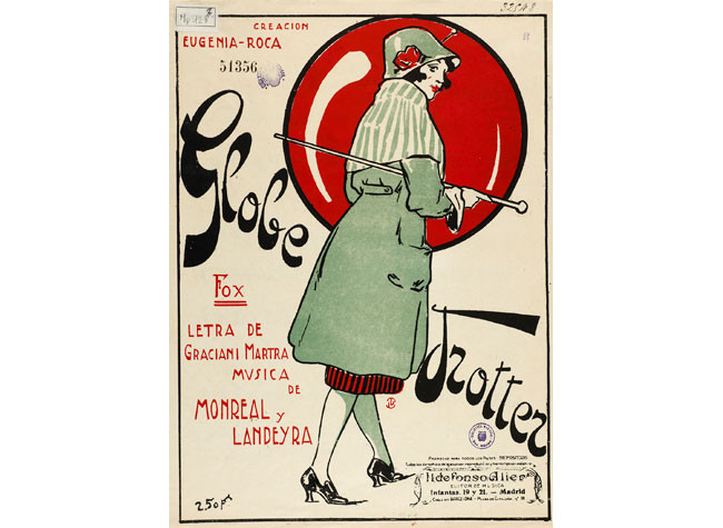 Genaro Monreal - Globe trotter = A pie y sin dinero : fox-trot.  Madrid, 1923. BNE  MP/128/2