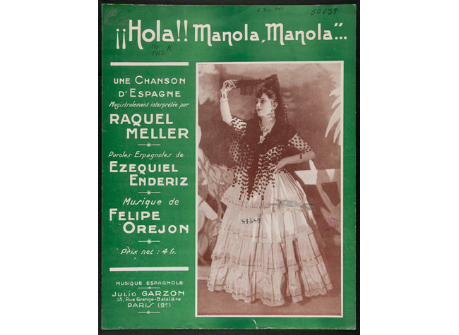 ¡¡Hola!! Manola, Manola [Música notada] : une chanson dEspagne / Música de Felipe Orejón, 1937