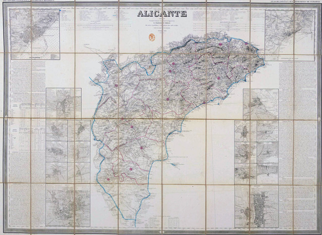 Alicante (Provincia). . Mapas generales, 1859. BNE, MR/33-41/658