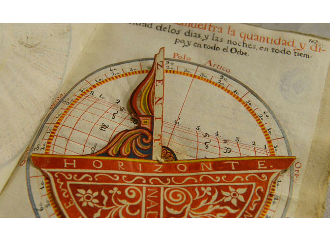 Tadeo Felipe Cortés del Valle y Castillo Calendario romano, general y perpetuo [Manuscrito] / dálo a luz para utilidad del público Tadeo Felipe Cortés del Valle y Castillo, natural de la villa de Madrid, y vecino de la de Oña, arzobispado de Burgos. - S.XVIII. -Numerosos dibujos coloreados, algunos de ellos movibles, intercalados en el texto. Grabado pegado con la esfera y el globo terrestre, h. I. –MSS/9310