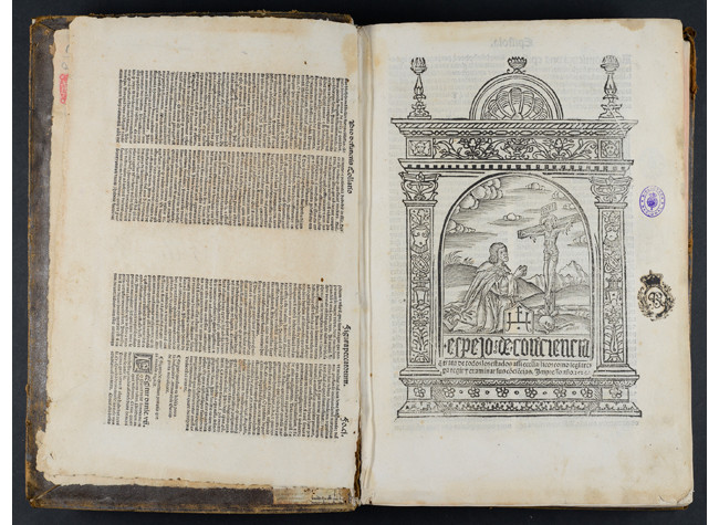 Ávila, Gaspar de (fl.1525-1529), imp . Espeio de conciencia q[ue] trata de todos los estados assi ecclesiasticos como seglares p[ar]a regir y examinar sus cociecias [Texto impreso] . BNE, R/4388