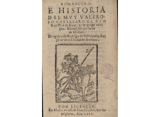 Romancero e historia del muy valeroso cauallero el Cid Ruy Diaz de Biuar: en lenguaje antiguo (R/31248)