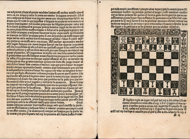 Repetición de amores ; Arte de ajedrez. Luis Ramírez de Lucena. 1496. INC/383. BNE