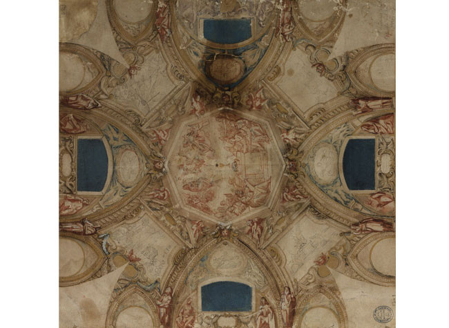 Triunfo de la Eucaristía de Vicente Carducho (ca. 1607-1609). BNE, Dib/13/1/73