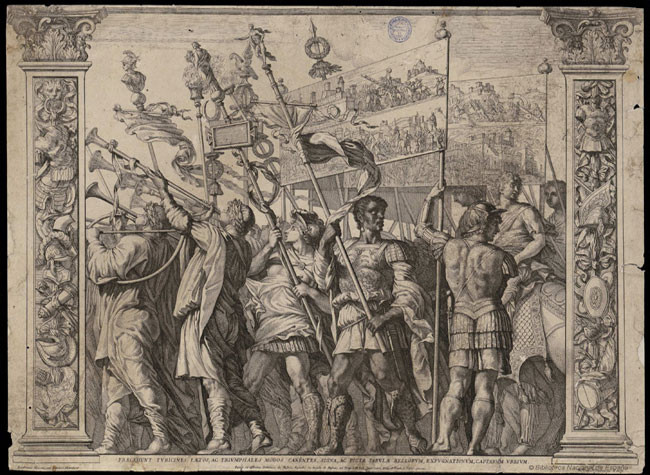 Triunfo de César. [entre 1690 y 1750?]. INVENT/2583-INVENT/2586. BNE