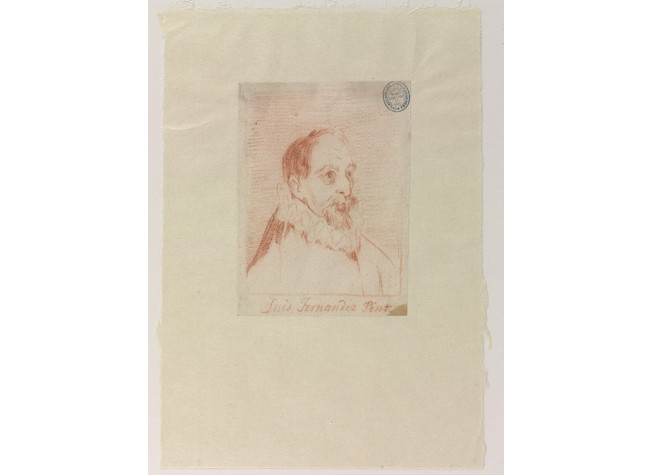 Luis Fernández Pint. 1798-1799. Sanguina sobre papel verjurado amarillento; línea de encuadre 144 × 105 mm, en h. de 160 × 116 mm.  BNE, DIB/15/29/26