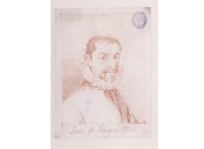 Luis de Vargas Pint. 1798-1799. Sanguina sobre papel verjurado amarillento; línea de encuadre 134 × 100 mm, en h. de 154 x 117 mm.  BNE, DIB/15/29/27