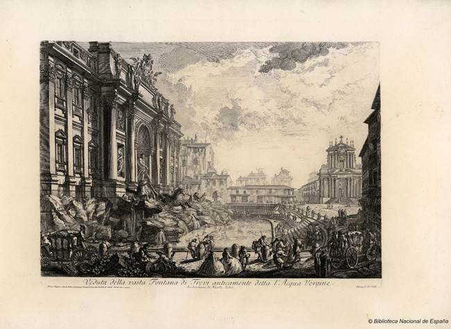 Veduta della vasta Fontana di Trevi anticamente detta l Acqua Vergine (INVENT/19087)