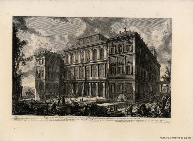 Veduta sul Monte Quirinale del Palazzo dell Eccellentissima Casa Barberini (INVENT/19093)