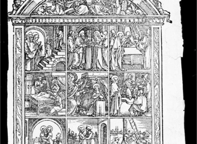 Vida de la Virgen. [Vida de la Virgen] . Beham, Hans Sebald (1500-1550) Dürer, Albrecht (1471-1528). 1523. INVENT/43270. BNE
