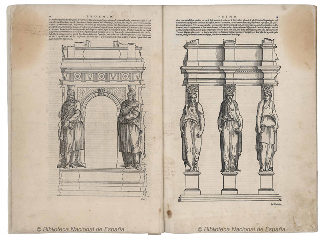 Marco Vitruvio Polión, I dieci libri dellarchitettura, 1556. BNE, R/33475
