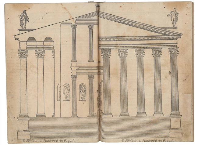 Marco Vitruvio Polión, I dieci libri dellarchitettura, 1556. BNE, R/33475